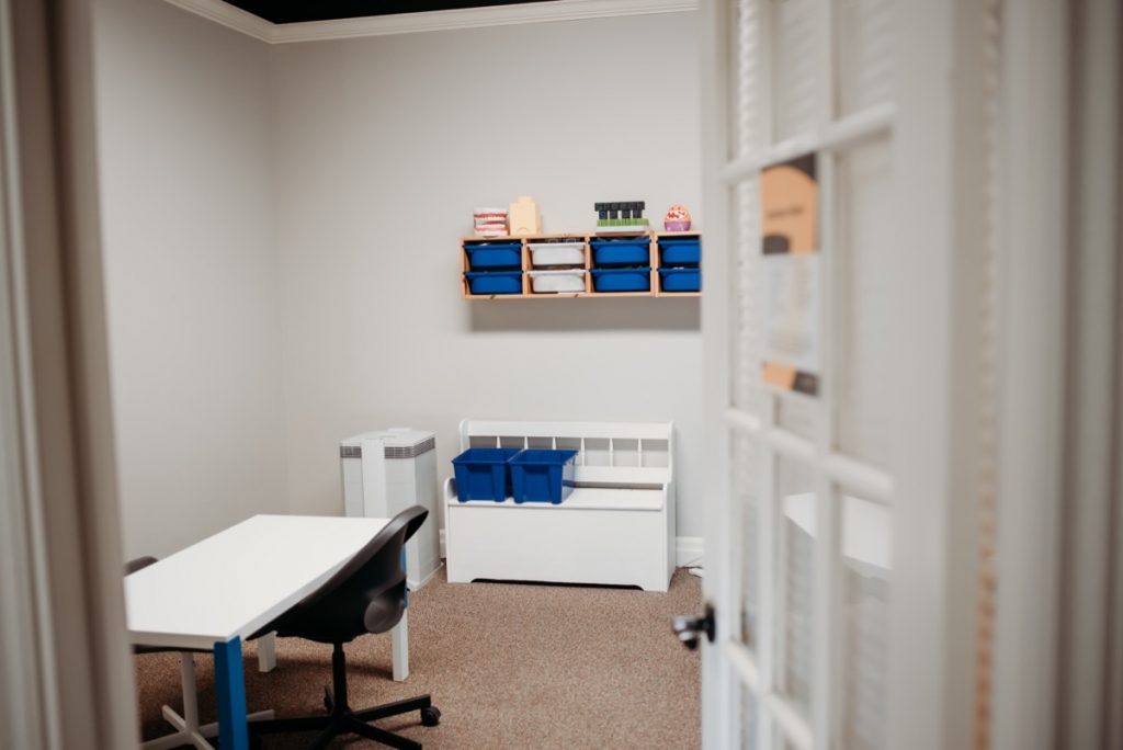 View from entrance to one of our speech therapy rooms